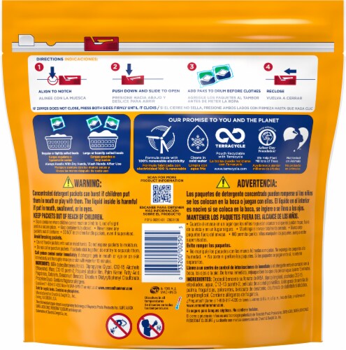Arm & Hammer 5 in 1 Oxi Clean Power Paks Laundry Detergent Pods Perspective: back