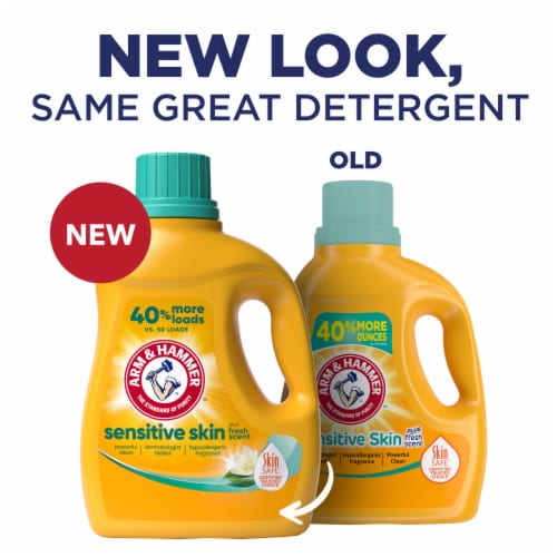 Arm & Hammer Sensitive Skin Fresh Scent Liquid Laundry Detergent Perspective: back