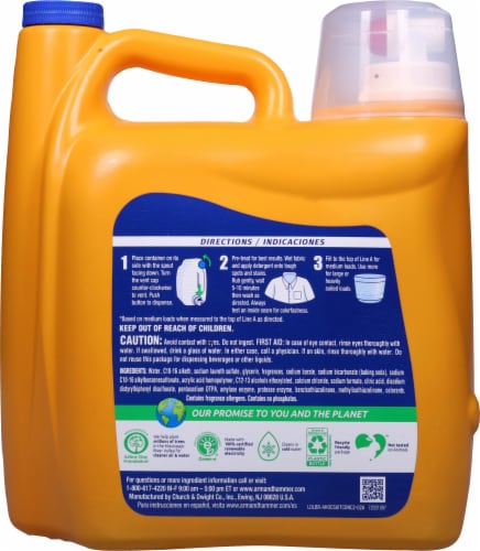 Arm & Hammer Fresh Scent Oxi Clean Liquid Laundry Detergent Perspective: back