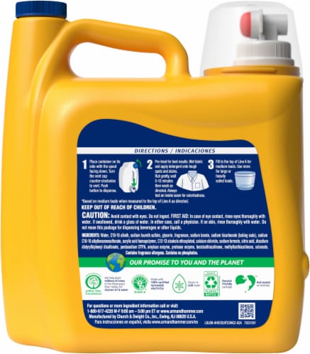 Arm & Hammer™ Oxi Clean with Odor Blasters™ Fresh Burst Liquid Laundry Detergent Perspective: back