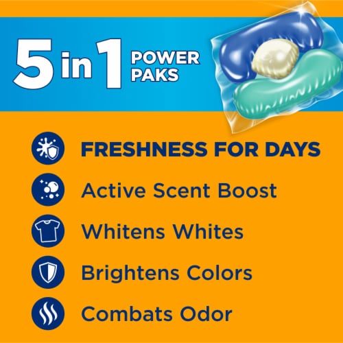 ARM & HAMMER Clean Burst Laundry Detergent 5-in-1 Power Paks Perspective: back