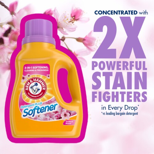Arm & Hammer™ Orchard Bloom™ 2 in 1 Liquid Laundry Detergent Plus Softener Perspective: back