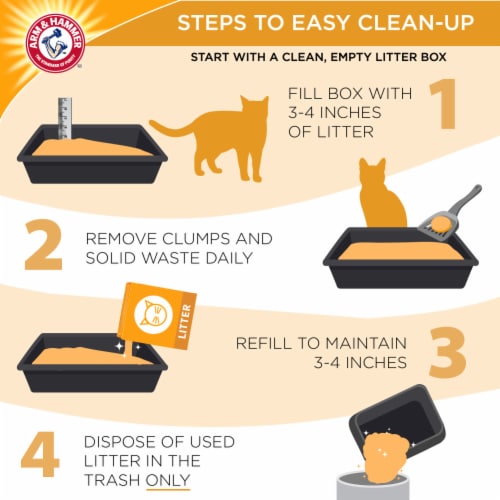 ARM & HAMMER Unscented Multi-Cat Clumping Cat Litter Perspective: back