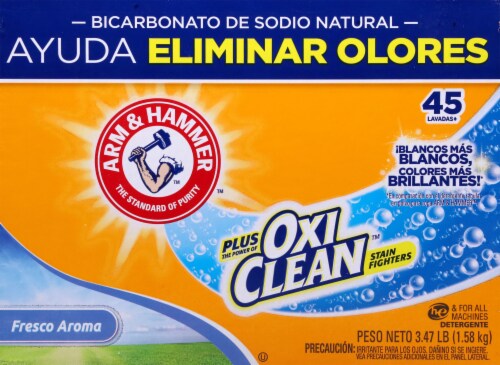 Arm & Hammer plus OxiClean™ Stain Fighters Fresh Scent Powder Laundry Detergent Perspective: back