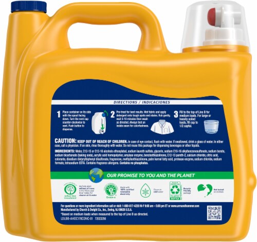 Arm & Hammer™ Plus Oxi Clean™ Fresh Scent Liquid Laundry Detergent Perspective: back