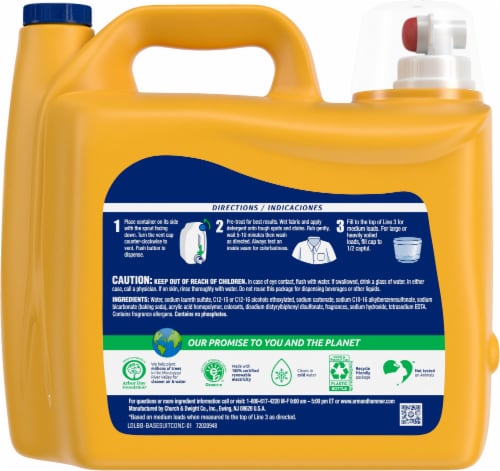 Arm & Hammer™ Clean Burst™ Liquid Laundry Detergent Perspective: back