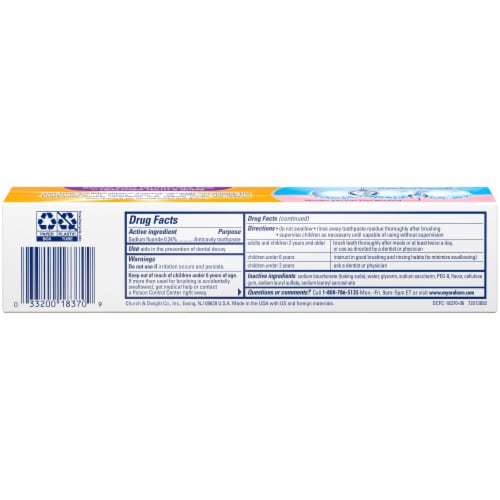 Arm & Hammer DentalCare Pure Mint Toothpaste Perspective: back