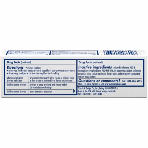 Arm & Hammer™ Advance White Clean Mint Toothpaste Perspective: back