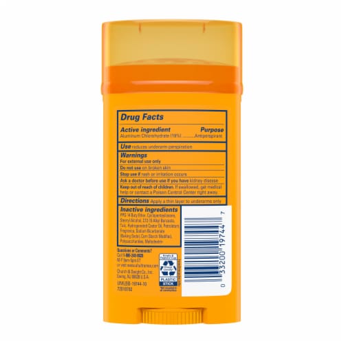 Arm & Hammer™ Ultra Max™ Active Sport Solid Antiperspirant Deodorant Perspective: back