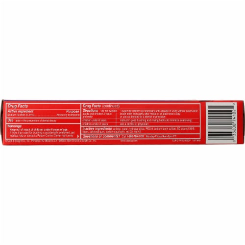 Close-Up Ultra Cinnamon Flavor Blast Freshening Toothpaste Perspective: back