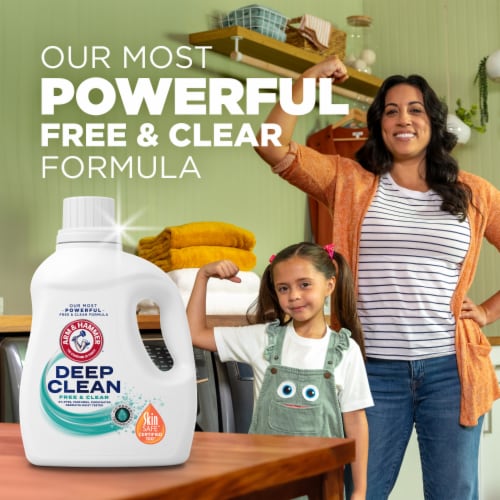 ARM & HAMMER Deep Clean Free & Clear Liquid Laundry Detergent Perspective: back