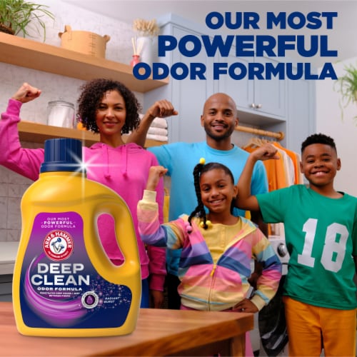 ARM & HAMMER Deep Clean Odor Formula Radiant Burst Scent Liquid Laundry Detergent Perspective: back