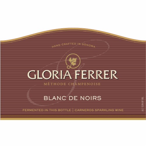 Gloria Ferrer Blanc de Noirs Pinot Noir California Sparkling Wine Perspective: back