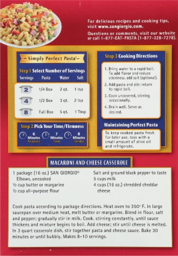 San Giorgio® No 35 Elbow Macaroni Pasta Perspective: back