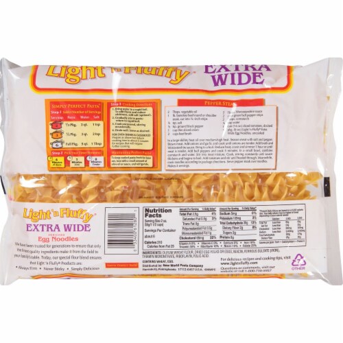 Light 'n Fluffy® Extra Wide Enriched Egg Noodles Perspective: back