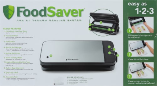 Foodsaver® VS2120 Vacuum Sealing System - Black/Silver Perspective: back