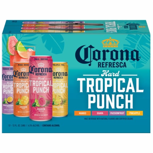 Corona Refresca Hard Tropical Punch Flavored Malt Beverage 12 Cans Variety Pack Perspective: back