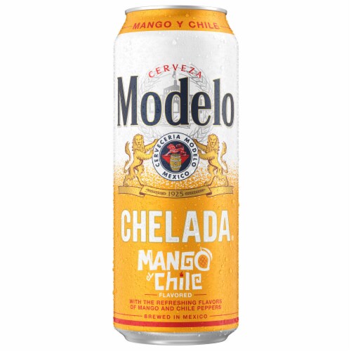 Modelo Chelada Mango y Chile Mexican Import Flavored Beer Perspective: back