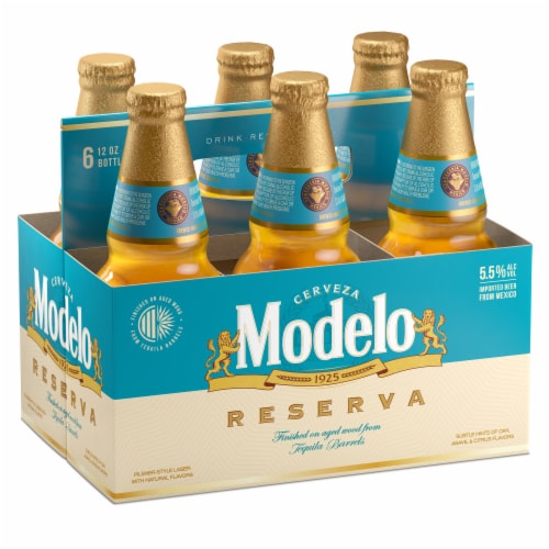 Modelo Reserva Tequila Barrel Mexican Lager Beer, 6 bottles / 12 fl oz