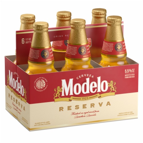 Modelo Reserva Bourbon Barrel Mexican Pilsner-Style Lager Beer, 6
