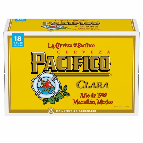 Pacifico Clara Mexican Lager Import Beer Perspective: back