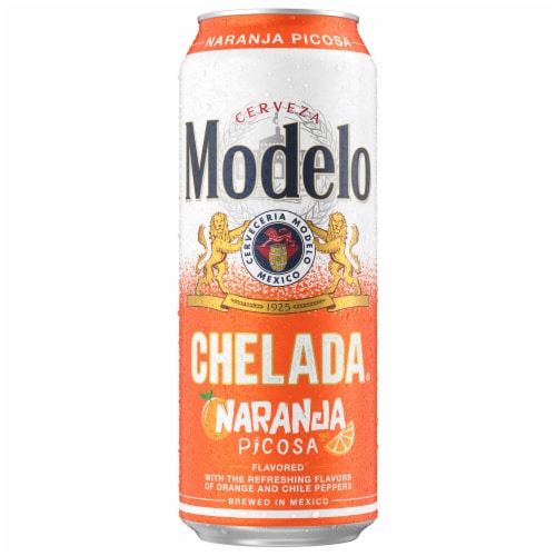 Modelo Chelada Naranja Picosa Mexican Import Flavored Beer Perspective: back