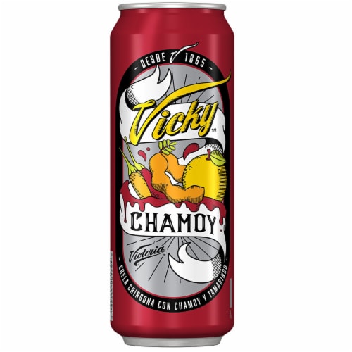 Victoria Vicky Chamoy Mexican Flavored Beer Perspective: back