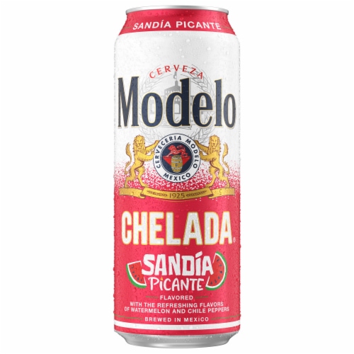 Modelo Chelada Sandia Picante Mexican Import Flavored Beer Perspective: back