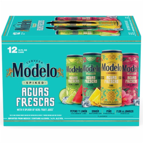 Modelo Spiked Aguas Frescas Flavored Malt Beverage 12 Cans Variety Pack Perspective: back