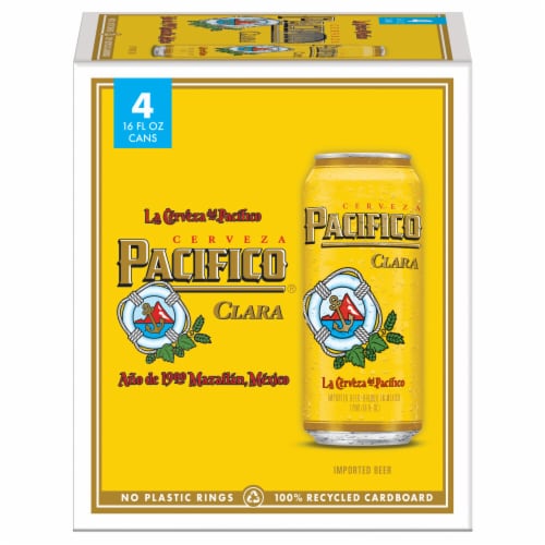 Pacifico Clara Mexican Lager Import Beer Perspective: back