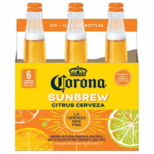 Corona Sunbrew Citrus Cerveza Mexican Import Beer Perspective: back