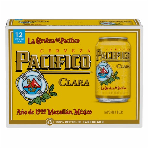 Pacifico Clara Mexican Lager Import Beer Perspective: back