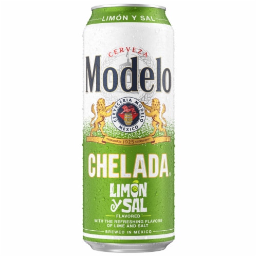 Modelo Chelada Limon y Sal Mexican Import Flavored Beer Single Can Perspective: back