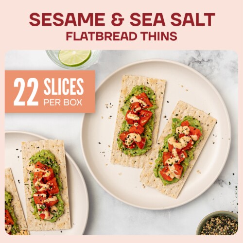 Wasa Sesame & Sea Salt Wholesome Oven-Baked Non-GMO Flatbread Thins Perspective: back