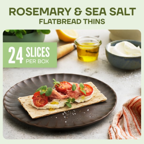 Wasa Rosemary & Sea Salt Oven-Baked Non-GMO Flatbread Thins Perspective: back