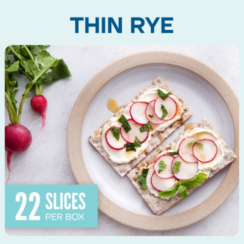 Wasa Thin Rye Wholesome Oven-Baked Non-GMO Crispbread Crackers Perspective: back