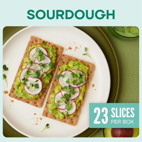 Wasa Sourdough Wholesome Oven-Baked Non-GMO Crispbread Crackers Perspective: back