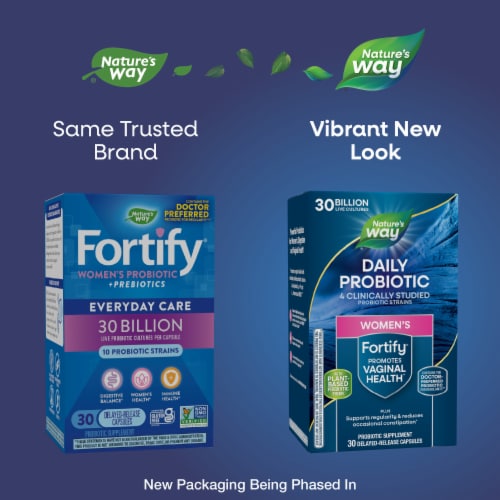 Nature's Way® Fortify™ Women's Probiotic + Prebiotic Capsules Perspective: back