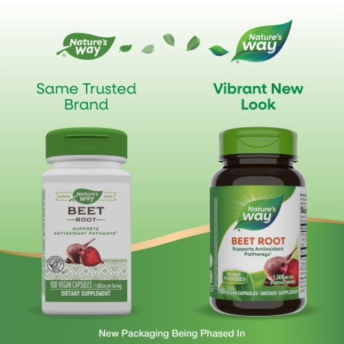 Nature's Way Beet Root Capsules 1000mg Perspective: back