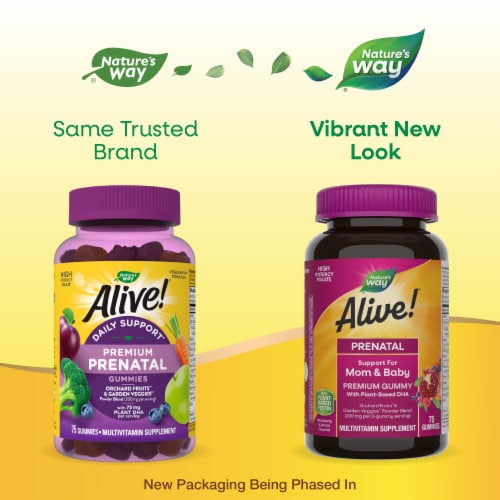 Nature's Way® Alive!® Prenatal Multi-Vitamin Supplement Gummies Perspective: back