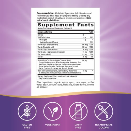 Nature's Way Alive!® Premium Immune Gummies Perspective: back