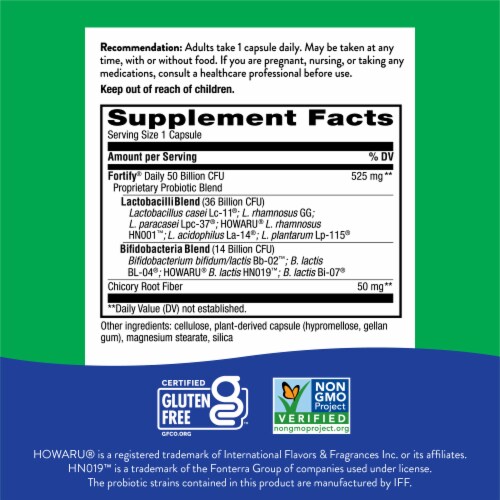 Nature's Way® Fortify Daily Probiotic Capsules Perspective: back