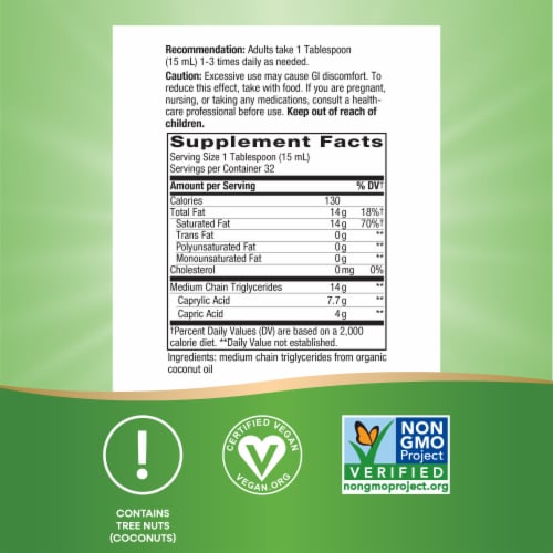 Nature's Way Organic MCT Oil Perspective: back
