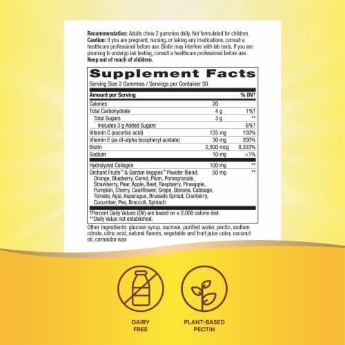 Nature's Way Alive!® Hair Skin & Nails Gummies Perspective: back