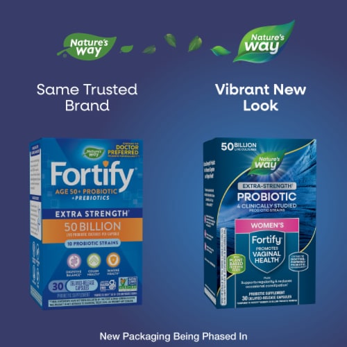 Nature’s Way Fortify Women’s 50 Billion Daily Probiotic Supplement Perspective: back