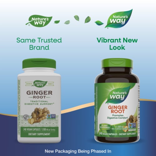 Nature's Way® Ginger Root Vegan Capsules Perspective: back
