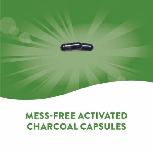 Nature's Way® Activated Charcoal Capsules 280mg Perspective: back