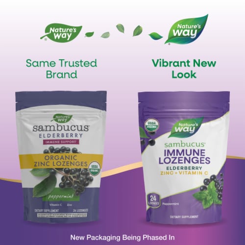 Nature's Way® Mint Flavored Sambucus Lozenges Perspective: back
