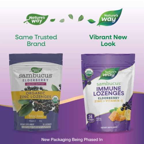Nature's Way® Sambucus Honey Lemon Lozenges Perspective: back