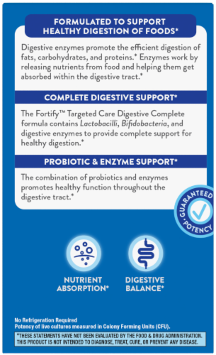 Nature's Way® Fortify™ Dual Action Digestive Complete Capsules Perspective: back